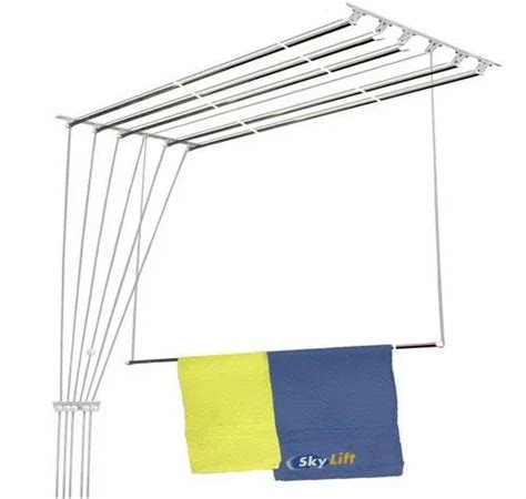 Stainless Steel Silver 6 Feet Ceiling Cloth Hanger For Home At Rs 1400