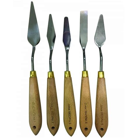 Jakar Stainless Steel Wooden Handle Palette Knives Set Art Supplies
