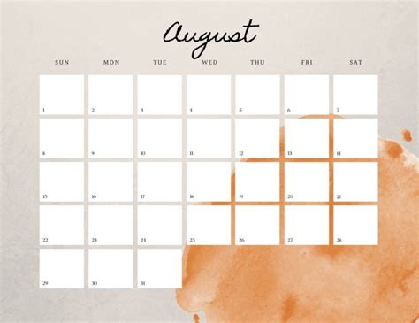 30 Beautiful Printable August 2021 Calendars For Free Onedesblog