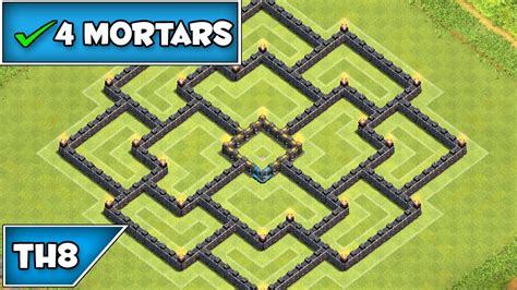 Misc the multi mortar clashofclans. Clash of Clans | BEST TOWNHALL 8 FARMING BASE w/ Air ...