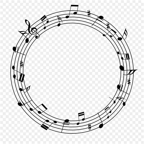 Circular Line Creative Music Note Border Music Drawing Music Note