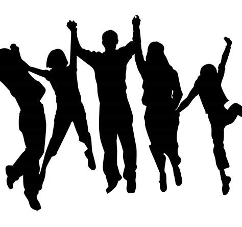 Group Of Friends Clipart Black And White Clip Art Library
