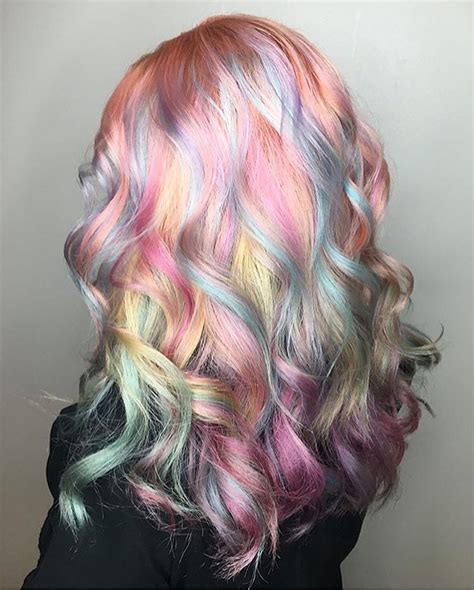 Hairstylesbeauty Pastel Rainbow Hair Rainbow Hair Color Hair Styles
