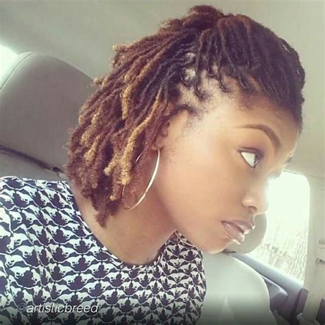 Medium length and long locs can be pulled up into a man bun, ponytail or half up style. Locs... | Locs hairstyles, Short locs hairstyles, Hair styles