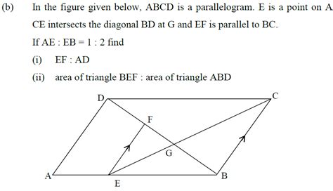 In The Figure Given Below Abcd Is A Parallelogram E Is A Point On Ab