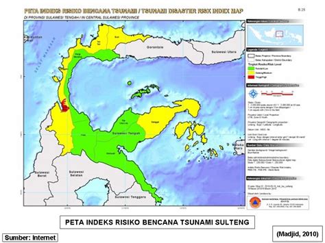 Peta Digital Peta Indeks Risiko Bencana Tsunami Provinsi Sulawesi Tengah