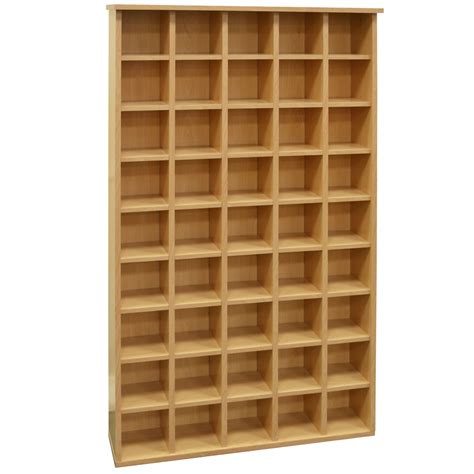 I want a smaller cubby space like this, but with each cube space slightly larger. PIGEON HOLE - 585 CD Media Cubby Storage Shelves - Beech ...