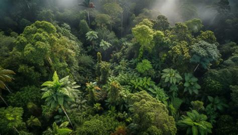 Tropical Rainforest Growth Surrounds Mountain Range Beauty Underwater