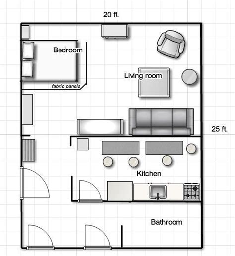 Floor Plans 500 Sq Ft Studio Apartment Layout Decoomo
