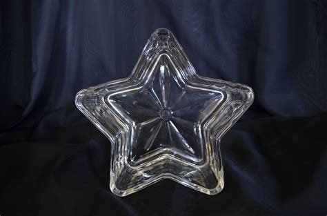 Vintage Star Shaped Glass Bowl Etsy Star Shaped Glass Star Shape Glass Bowl
