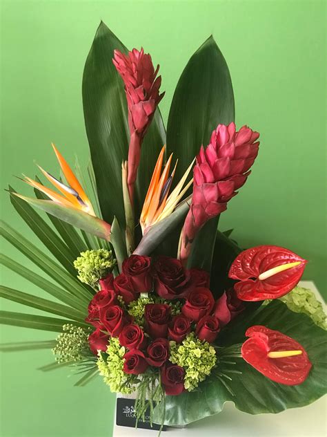 Tropical Arrangement In Denver Co Lucys Flowers And Design