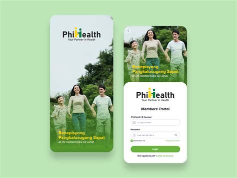 Philhealth Mobile Login Form Members Portal By Erwin Madrazo On Dribbble