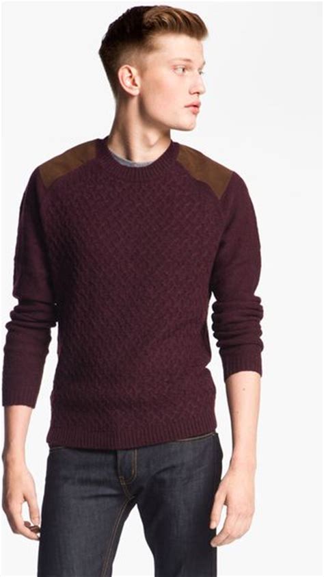 V28 women crew neck korea knit stretchable elasticity long sleeve sweater jumper. Topman Cable Knit Crewneck Sweater in Purple for Men ...