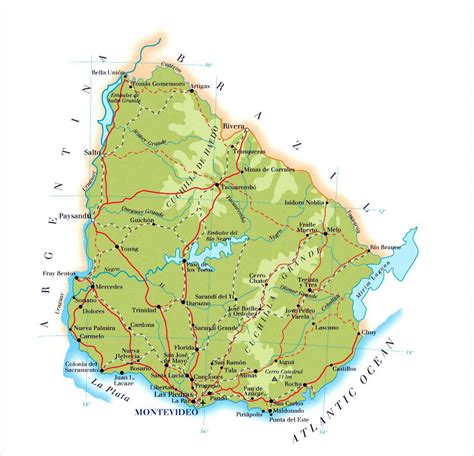 Mapas Imprimidos de Uruguay con Posibilidad de Descargar