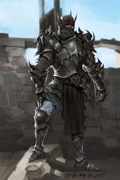 Black Armour Jera Y Dark Fantasy Art Fantasy Character Design