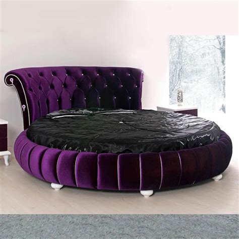 The full bed frame has a simple, modern elegant and classical circle design on the headboard and footboard, which will. HF4YOU 6FT/7FT ROUND BED IN VIOLET/BLACK/BROWN OR CREAM ...