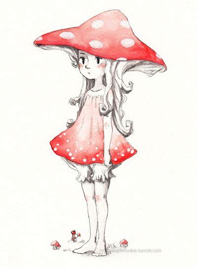 Mushroom By Marmaladecookie On Deviantart Cute Art Fairy Drawings