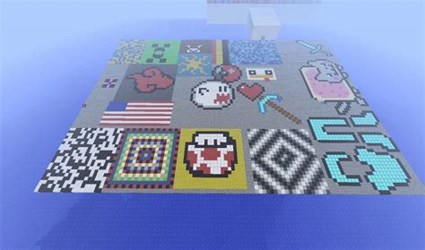 World Map Pixel Art Minecraft