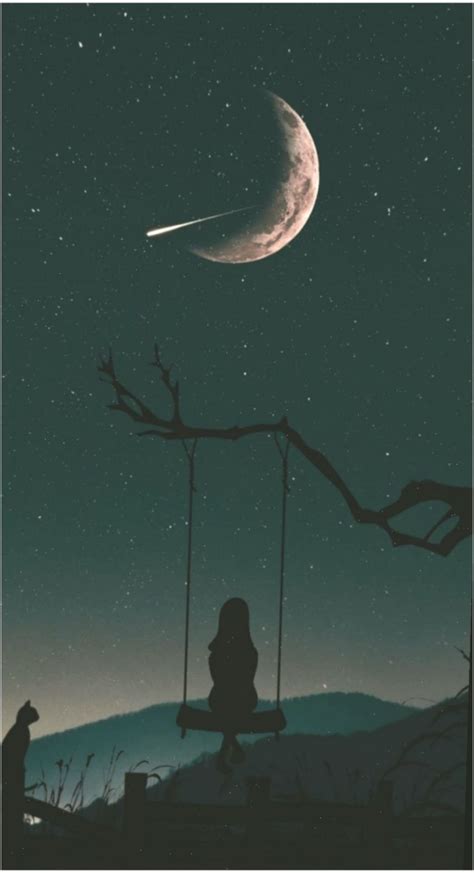 Lonely In The Night Sky Wallpaper Download Mobcup