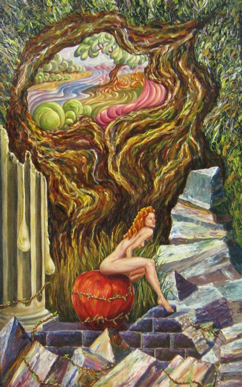 Eve And The Apple Original Abstract Oil Painting By John Etsy