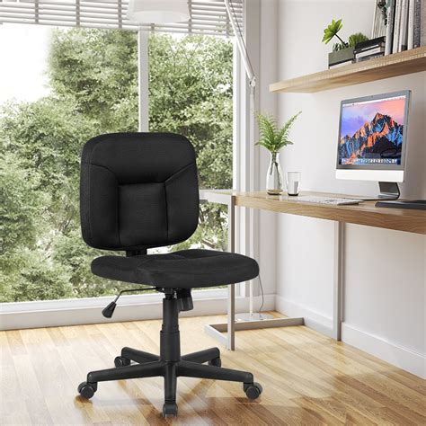 Costway Mesh Computer Chair Low Back Adjustable Task Chair Armless Home Office Furniture