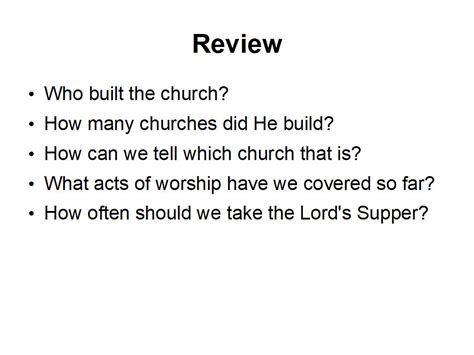 Evangelistic Study On The Church Part 2 Rutherford Church Of Christ