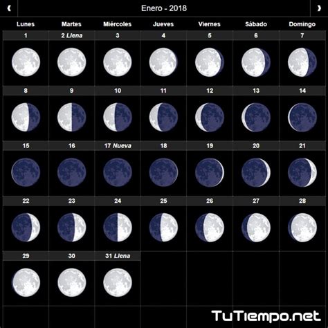 Calendario Lunar Enero De 2018 Faseslunares Moon Date Calendar