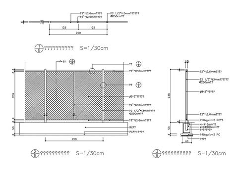 Fence Section And Structure Cad Drawing Details Dwg File Cadbull