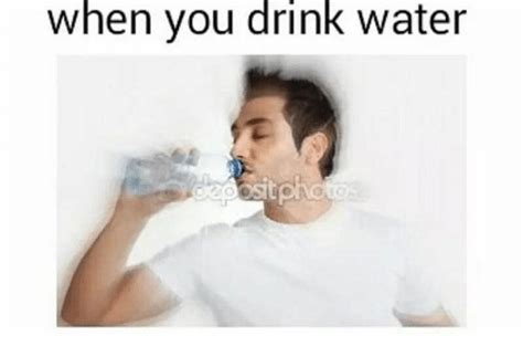 How boys drink waterjohnnyshuckmicah.moelleroj.jerryknife and forkbrand new whip got new kidsup When You Drink Water Meme