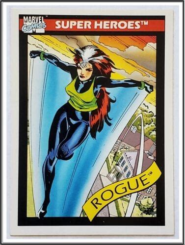 Rogue Super Hero Marvel Trading Card 41 Marvel 1990 Set