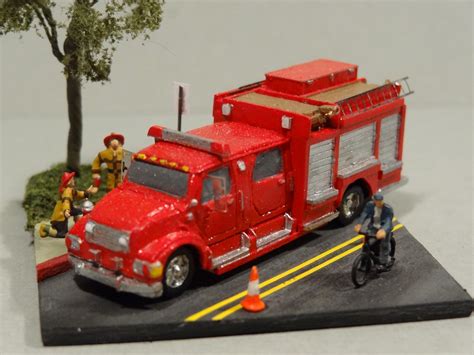 N Scale Fire Truck Diorama Front View Model Trains Model Train My Xxx Hot Girl