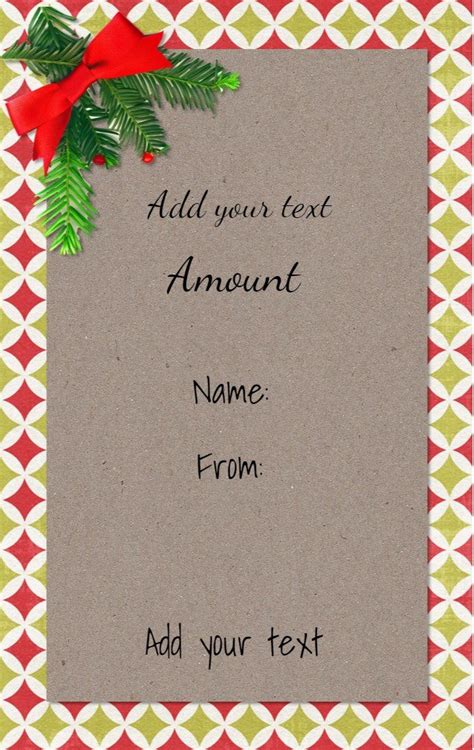 Review and save your work, or you can share it directly to social media. Free Christmas Gift Certificate Template | Customize Online & Download