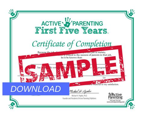 Active Parenting: First Five Years Certificates of ...