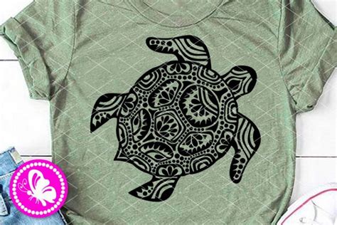 Turtle Zentangle Art Mandala Wall Art Tortoise Png Cricut
