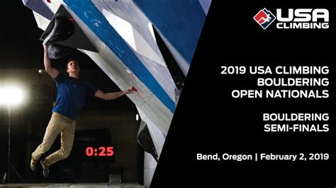 2019 Usa Climbing Bouldering Open National Championships Semi Finals