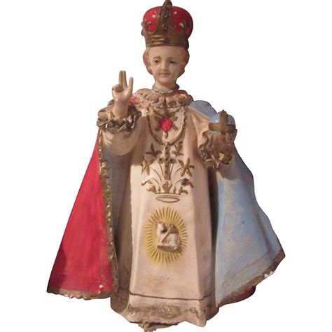 Old Rare Design Infant Of Prague Statue From Antiques Jewelry Sacred