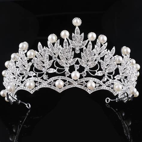 Crystal And Pearl Bridal Tiara Little Luxuries Designs Hair Jewelry