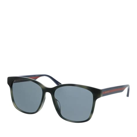 Gucci Gg0417sk 004 56 Sunglass Unisex Acetate Havana I Blå Fashionette