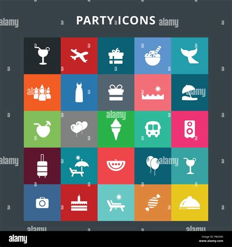 Party Icons For Web Design And Application Interface Also Useful For
