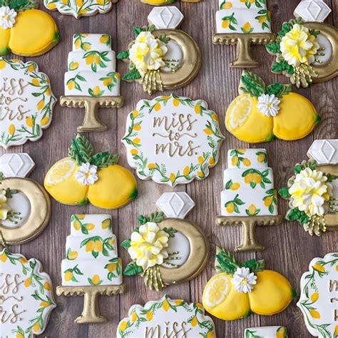 Pin By Kylie Olney On Cookies Lemon Themed Bridal Shower Bridal