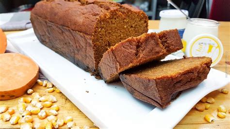 Cake Patate Douce et Farine de Maïs Sans Gluten et moins de Sucre