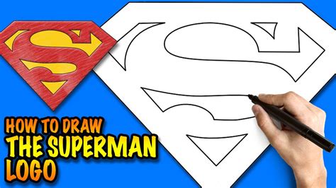 How To Draw The Superman Logo Easy Step By Step Drawing Tutorial