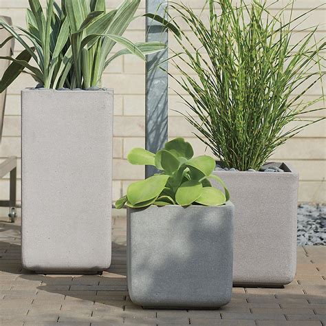 Square Planters Crate And Barrel Square Planters Large Planters