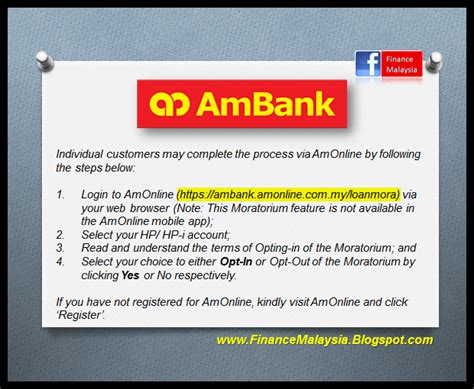 Discover a host of ambank credit card privileges and offers here at ambank spot. Finance Malaysia Blogspot: HP Loan Moratorium You have ...
