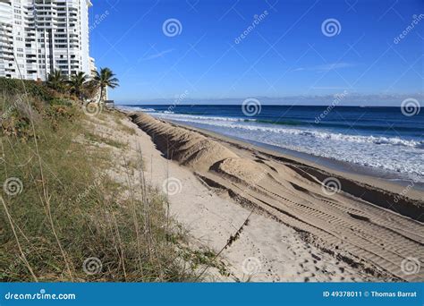 Florida Beach Restoration Project Stock Image Image Of Truck View
