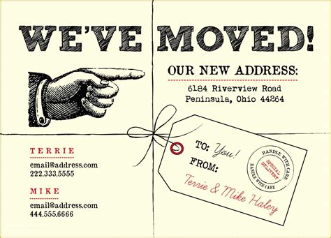 Free Business Moving Announcement Template Of We Ve Moved Postcards