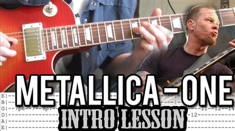 Metallica One Intro Solo Guitar Lesson With Tabs Youtube