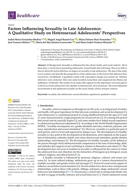 Pdf Factors Influencing Sexuality In Late Adolescence A Qualitative
