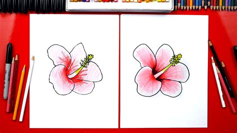 How To Draw A Hibiscus Flower Art For Kids Hub