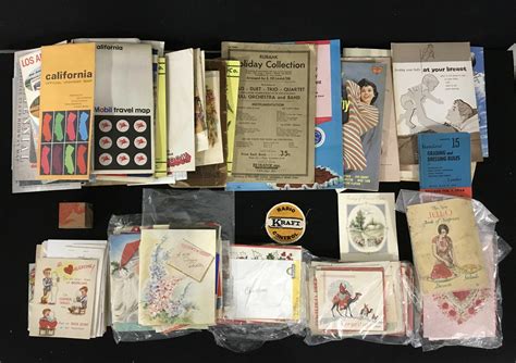 Lot Vintage Greeting Cards And Roadmaps